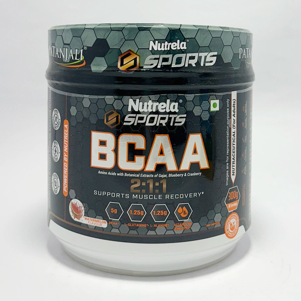 Patanjali Nutrela Sports Bcaa Powder (Watermelon Flavour), With High Energy Release, 300gm
