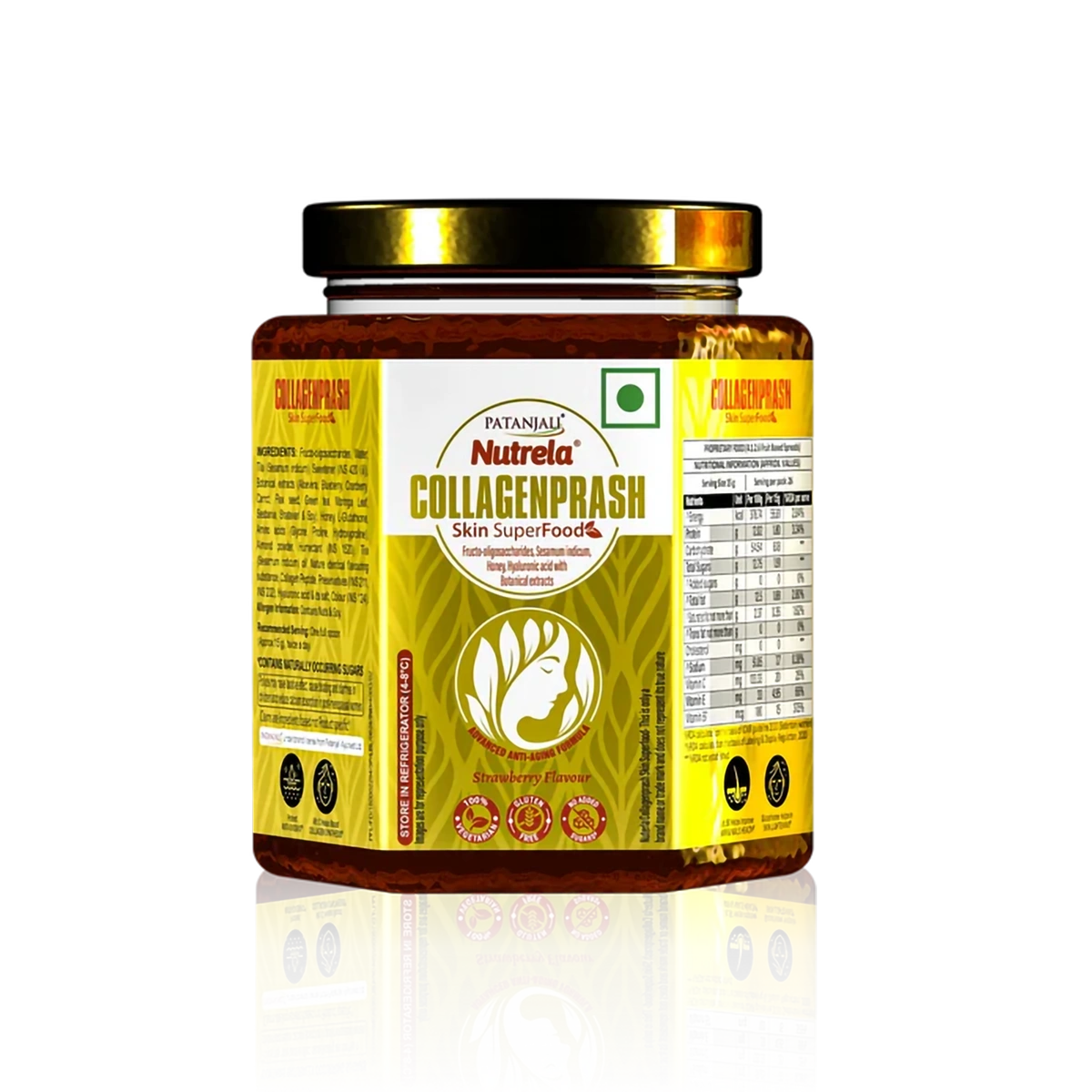Patanjali Nutrela Collagenprash Skin Super Food Strawberry, With Anti, Ageing Protein, 400gm