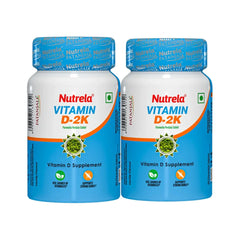 Patanjali Nutrela Vitamin D2k Natural 60 Chewable Tablets For Men & Women Vanilla Flavor, 16gm