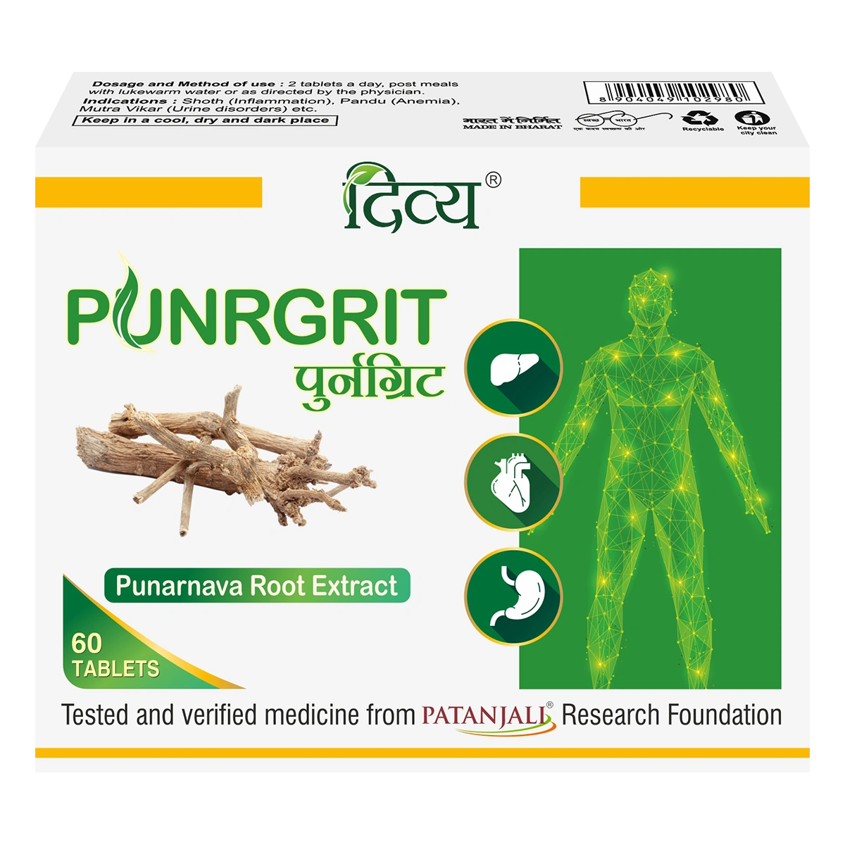 Patanjali Divya Punrgrit 3 U X 20 N 38gm