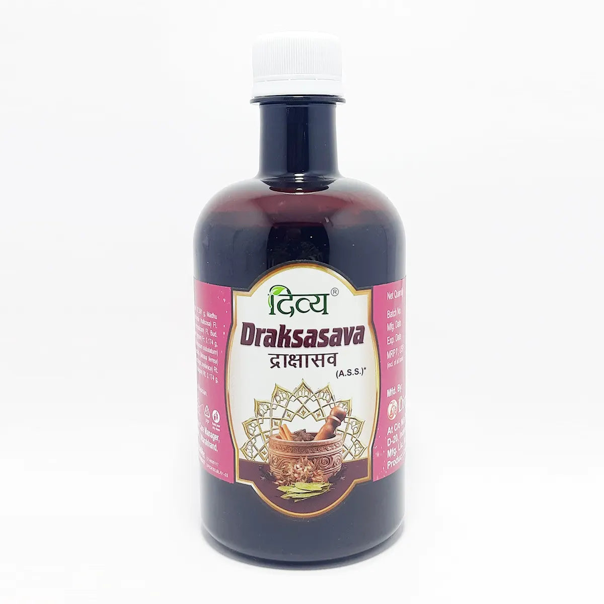 Patanjali Divya Drakshasava, With Munnaka, Khand, Madhu, Water, Dhaiphool, | 450ml