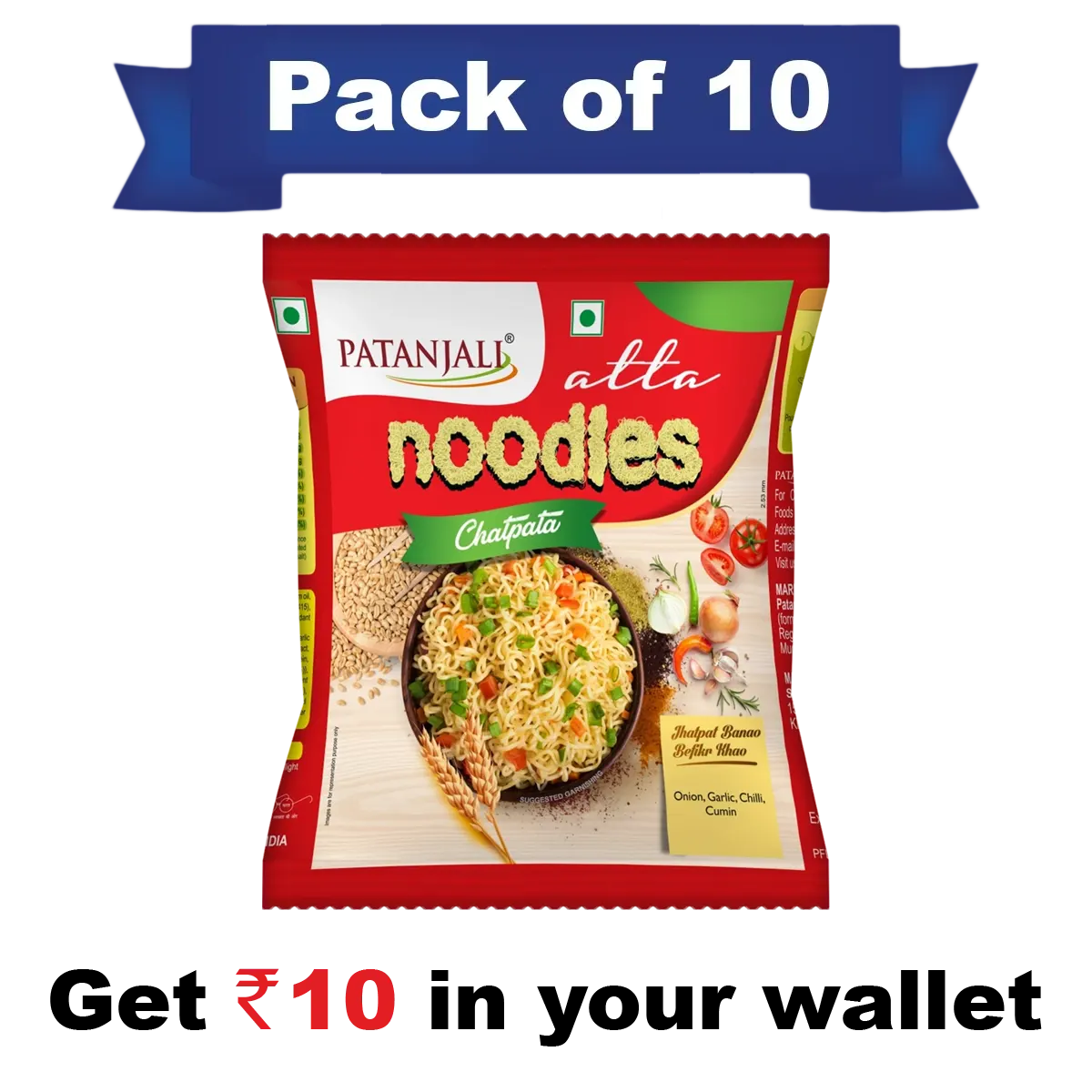 Patanjali Atta Noodles Chatpata - Family Pack 240gm
