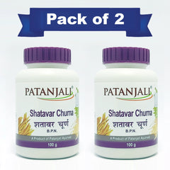 Patanjali Combo Shatavar Churna 100gm, Each Pack Of 2, With Warm Milk