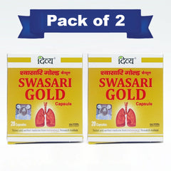 Patanjali Combo Divya Swasari Gold 20 Each Pack Of 2, With Trikatu Churna, Swasari Ras, 26gm