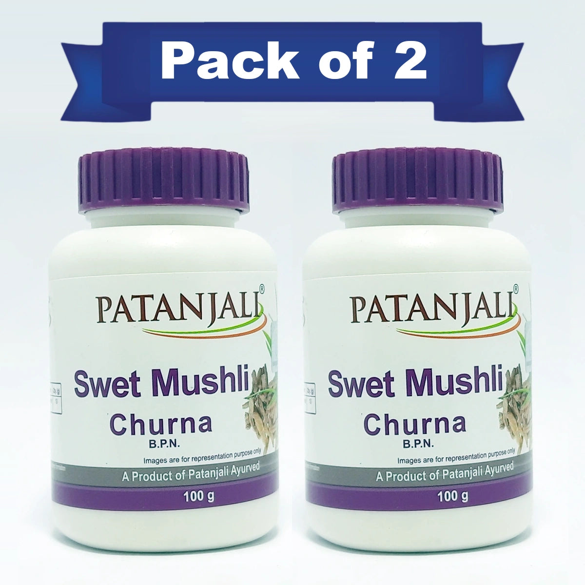 Patanjali Combo Swet Mushli Churna 100gm Each Pack Of 2, With Swet Mushli