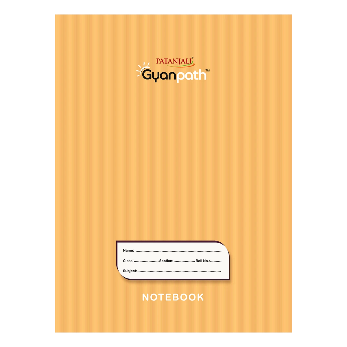 Patanjali Gyanpath Notebook (18x24 Cm) Orange, 140pages Single Line, Pack Of 1
