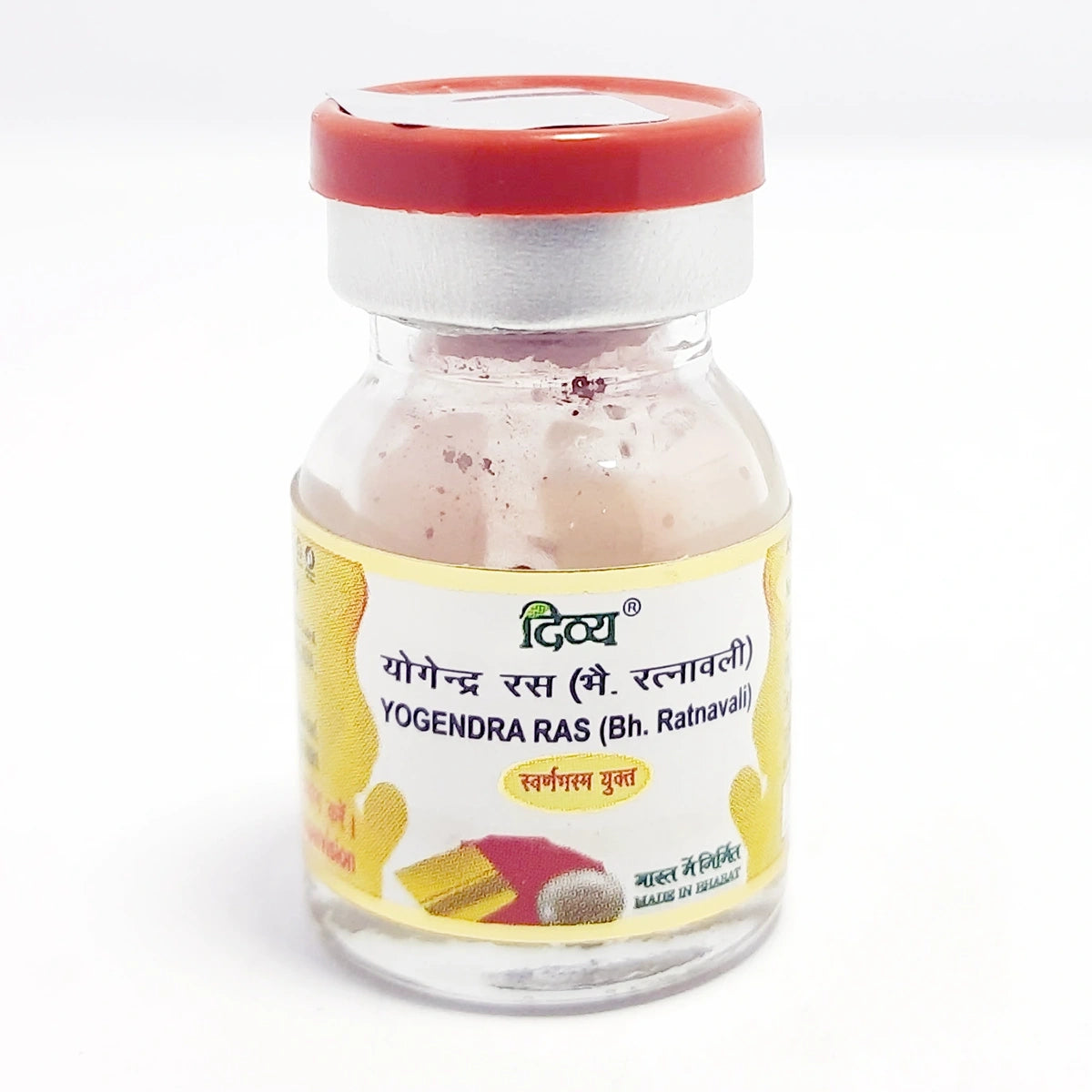 Patanjali Yogendra Ras, With Ras Sindoor, Svarn Bhasma, Kantlauh Bhasma, | 1gm, Pack Of 1