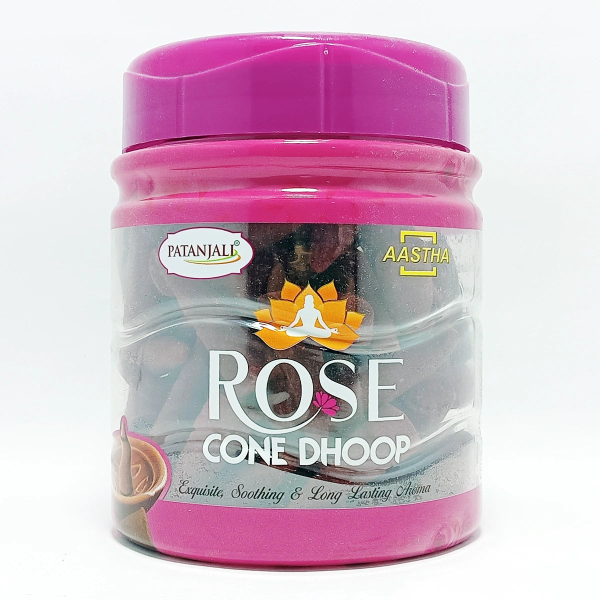 Patanjali Aastha Rose Cone Dhoop, With Exquisite, Soothing & Long Lasting Aroma | 200gm