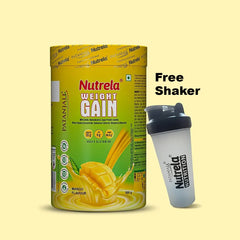 Patanjali Nutrela Weight Gain (Mango Flavour), Free Shaker, With Healthy Weight Gain, 500gm