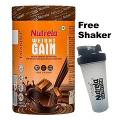 Patanjali Nutrela Weight Gain (Chocolate Flavour) Free Shaker, With Ideal Body Weight, 500gm