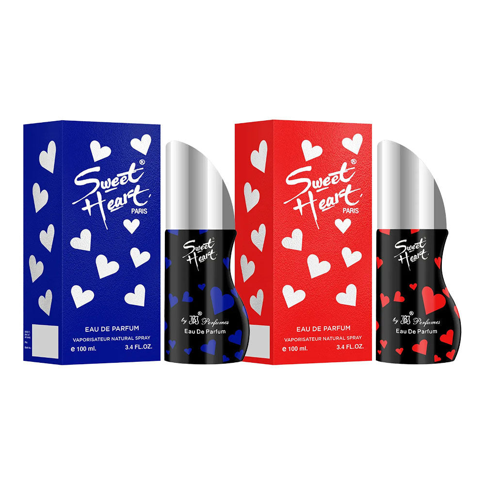 Sweet Heart Blue & Red Eau De Perfume 2pcs 200ml 6.7 Fl.oz.