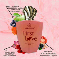 John Phillips Dark Code + First Love + Magic Rose Eau De Perfume 60ml 2 Fl.oz. Each Pack Of 3 For Unisex