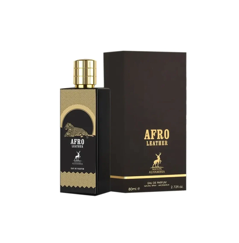 AFRO LEATHER BY MAISON ALHAMBRA EDP FOR MEN & WOMEN 80ML 2.7 FL.OZ.