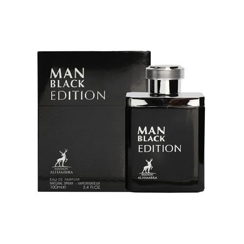 MAN BLACK EDITION BY MAISON ALHAMBRA EAU DE PARFUM 100ML 3.4 FL.OZ. MEN FRAGRANCE