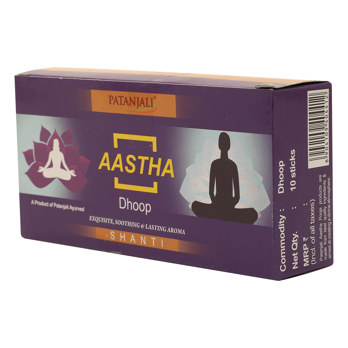 Patanjali Aastha Shanti Dhoop, 10 Stick, With Exquisite, Soothing & Long Lasting Aroma | 50gm