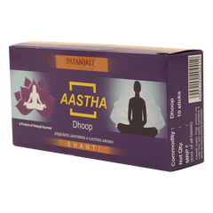 Patanjali Aastha Shanti Dhoop, 10 Stick, With Exquisite, Soothing & Long Lasting Aroma | 50gm