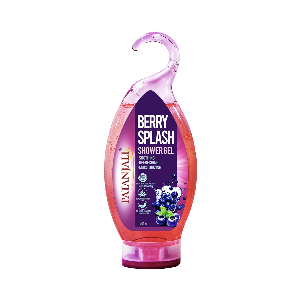 Patanjali Shower Gel(Berry Splash), With Cleanse Gently & Leaves Skin Soft, 500ml