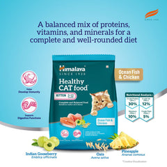 Himalaya Healthy Cat Food Kitten, Ocean Fish & Chicken, Complete And Balanced Food For Mother Cats & Kittens | 3kg