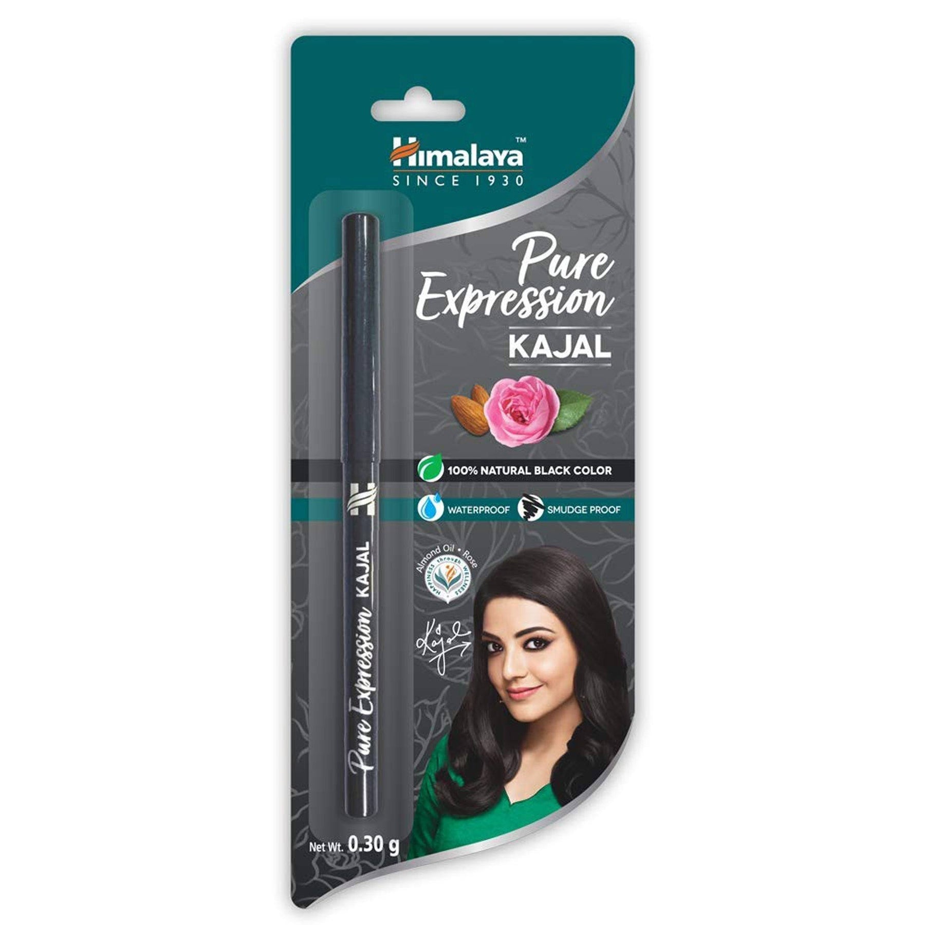 Himalaya Pure Expression Kajal 100% Natural Black Color, Smudge Proof, Waterproof | 0.30gm