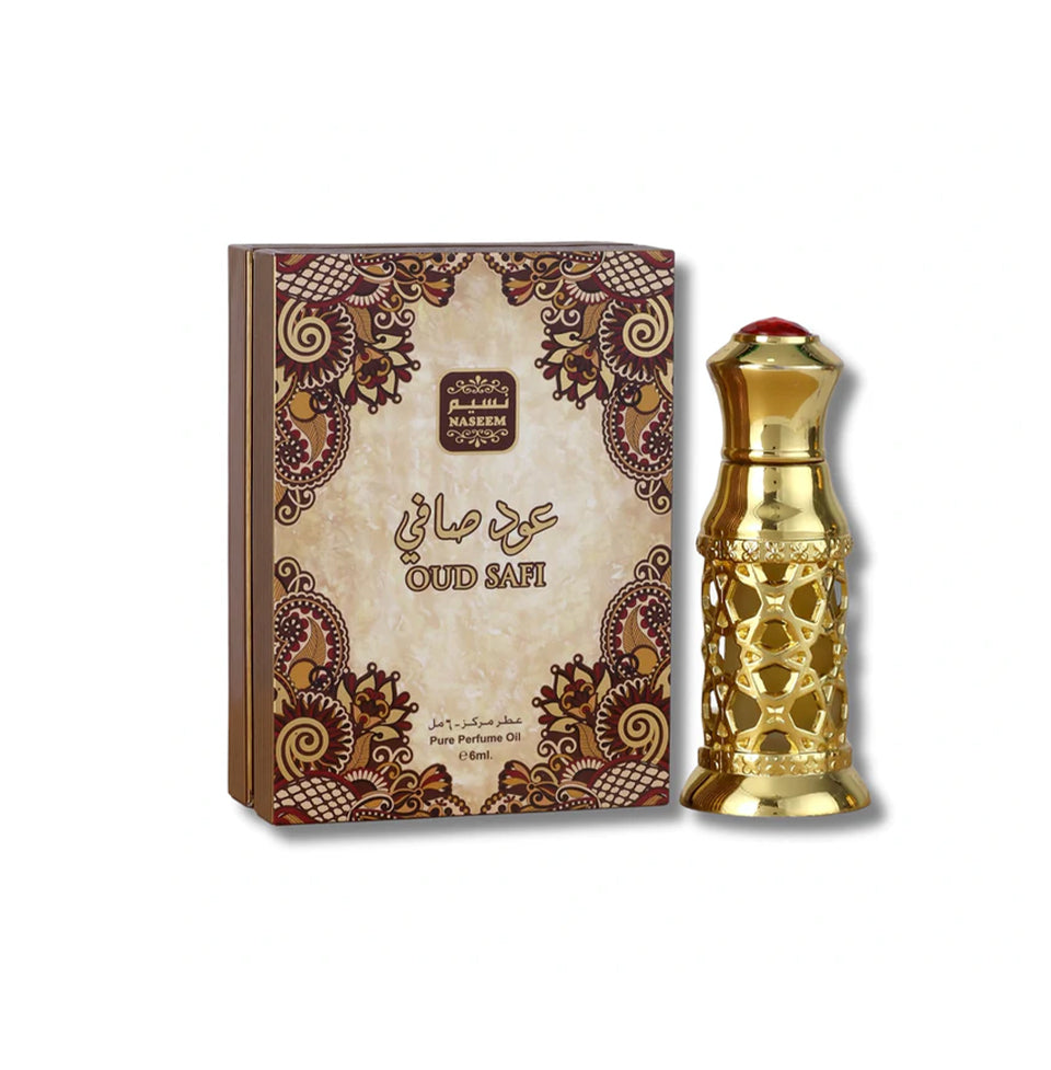 Naseem Oud Safi Pure Perfume Oil 6ml 0.2 Fl.oz. For Men & Women | Alcohol Free