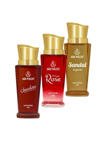 John Phillips Chocolate + Sandal + Magic Rose Eau De Parfum 60ml 2 Fl.oz. Each Pack Of 3 | Long Lasting Gift Set For Men & Women