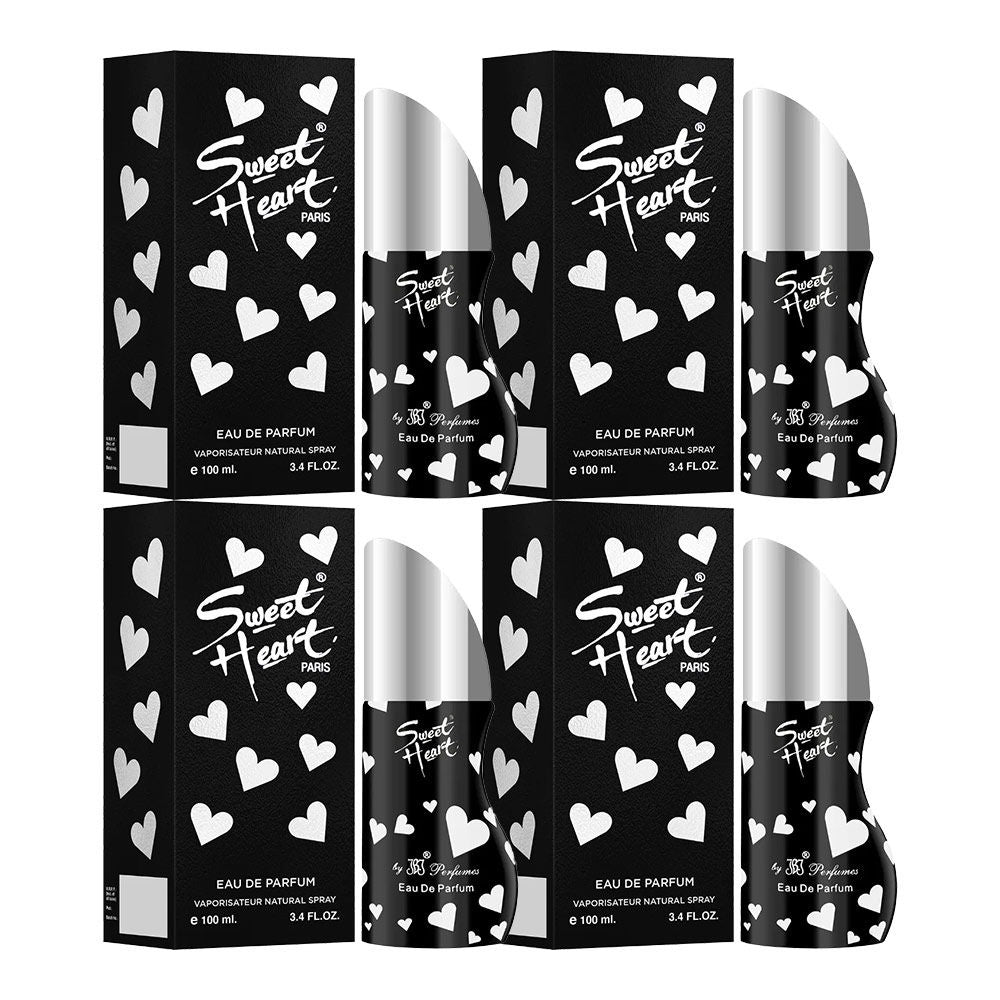 Sweet Heart Black Eau De Perfume 4pcs 400ml 13.5 Fl.oz.