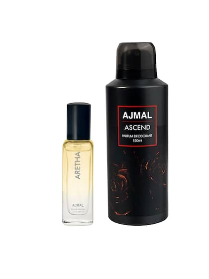 Ajmal Aretha Edp 20ml 0.6 Fl.oz. & Ascend Deodorant 150ml 5 Fl.oz. Office Wear Gift For Man And Women