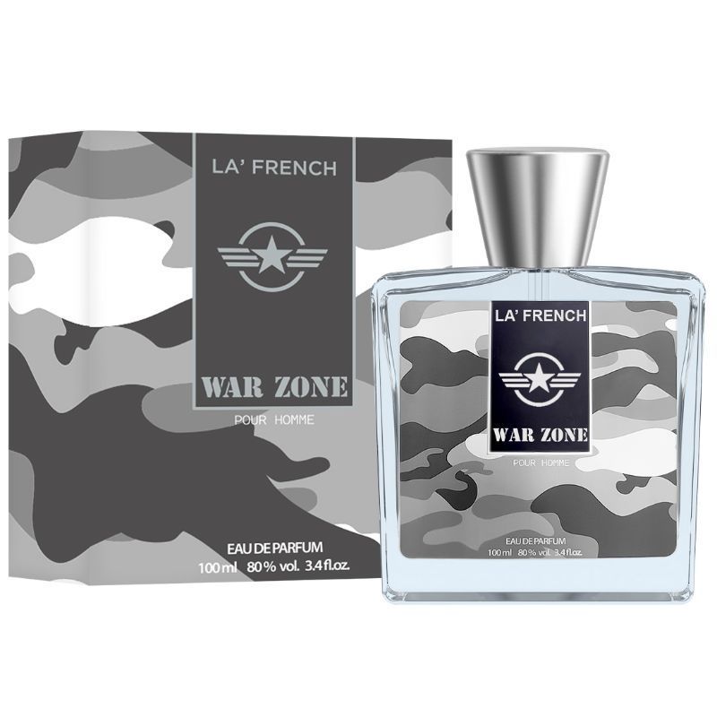 La French War Zone Pour Homme Eau De Parfum 100ml 3.4 Fl.oz. | Long Lasting & Unisex Fragrance