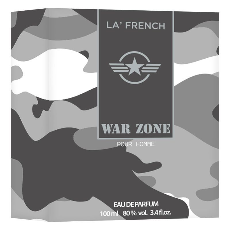 La French War Zone Pour Homme Eau De Parfum 100ml 3.4 Fl.oz. | Long Lasting & Unisex Fragrance