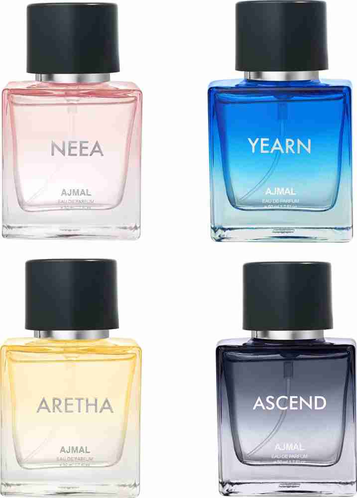 Ajmal Neea + Yearn + Aretha + Ascend Eau De Parfum 50ml 1.6 Fl.oz. Each Pack Of 4 | For Unisex