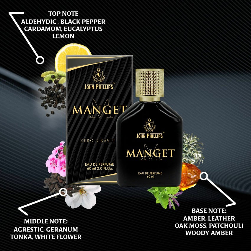 John Phillips Manget Eau De Perfume 60ml 2 Fl.oz. & Wildcraft Eau De Perfume 100ml 3.4 Fl.oz. | Combo Of 2 For Men