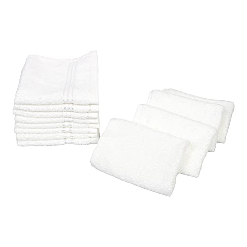 Jenny Denial 100% Cotton Face Towel Soft & Absorbent 1500 Gsm (White) - Set Of 12