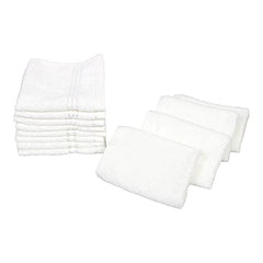 Jenny Denial 100% Cotton Face Towel Soft & Absorbent 1500 Gsm (White) - Set Of 12