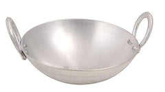 Silver Aluminium Kadhai, 19 Liters - Premium Range Of Aluminum Kadhai Deep Kadai | Non Induction Kadai, Non Stick Kadai, Deep Cooking