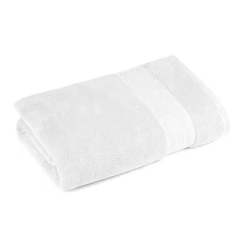 100% Cotton Large Size Bath Towel 500 Gsm | Soft & Absorbent Quick Dry & Durable Bath Towel (White)