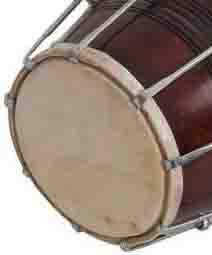 Professional Mango Wood Nut & Bold Fitting Dholak With Manjira Free, Brown - Goat Skin For Bast & Great Sound Quality | Handle For Easy Carry Dholak