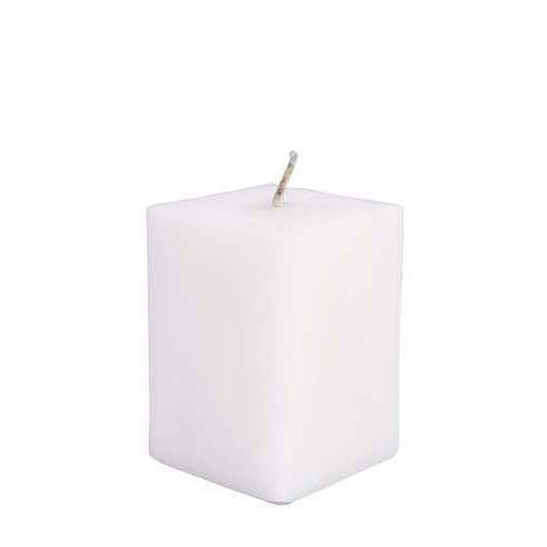 WHITE SQUARE CANDLE 4 INCH SET OF 20 | BURNING TIME 45 HOURS APPROX