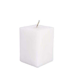 WHITE SQUARE CANDLE 4 INCH SET OF 20 | BURNING TIME 45 HOURS APPROX