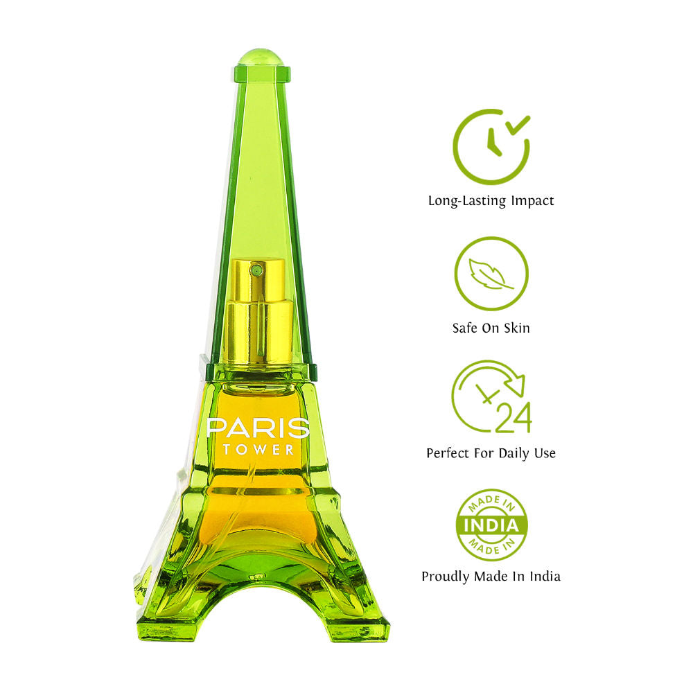 Sweet Heart Light Green Paris Tower Eau De Parfum 70ml 2.3 Fl.oz.