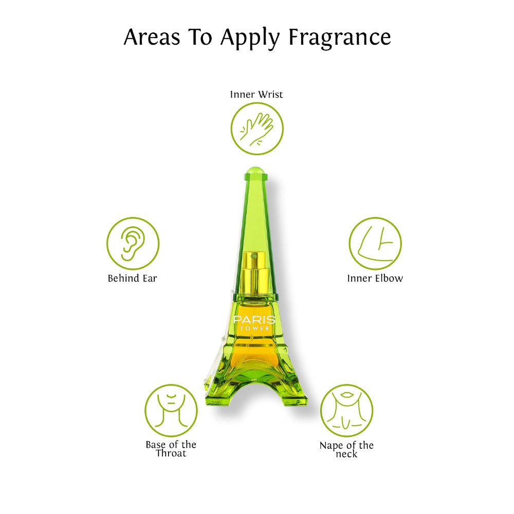 Sweet Heart Light Green Paris Tower Eau De Parfum 40ml 1.3 Fl.oz.