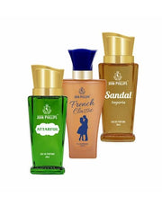 John Phillips Attarful + French Classic + Sandal Eau De Parfum 60ml 2 Fl.oz. Each Pack Of 3 For Men & Women