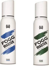 Fogg Master Pine + Oak Combo 120ml Each 4 Fl.oz. | Long Lasting , No Gas Fragrance Body Spray | For Men & Women