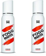 Fogg Master Cedar + Cedar Fragrance Body Spray 120ml Each 4 Fl.oz. | Long Lasting No Gas Deodorant For Men & Women