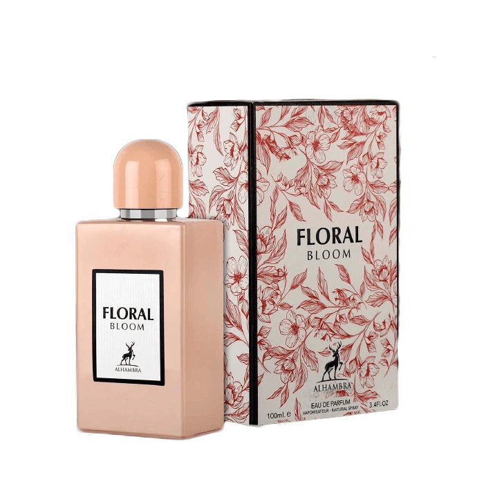 FLORAL BLOOM BY MAISON ALHAMBRA EAU DE PARFUM FOR WOMEN 100ML 3.4 FL.OZ.