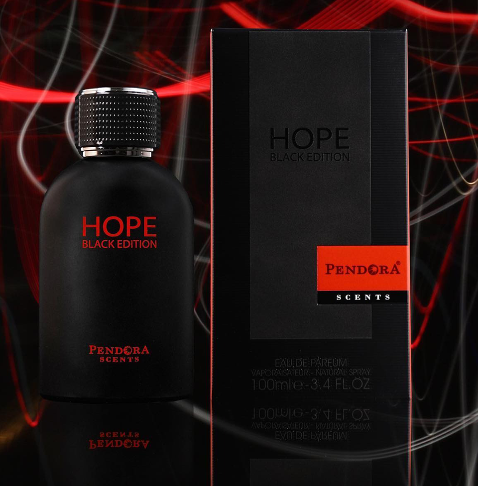 Pendora Scents Hope Black Edition Eau De Parfum 100ml 3.4 Fl.oz. Unisex Fragrance | Long Lasting | Birthday Gift