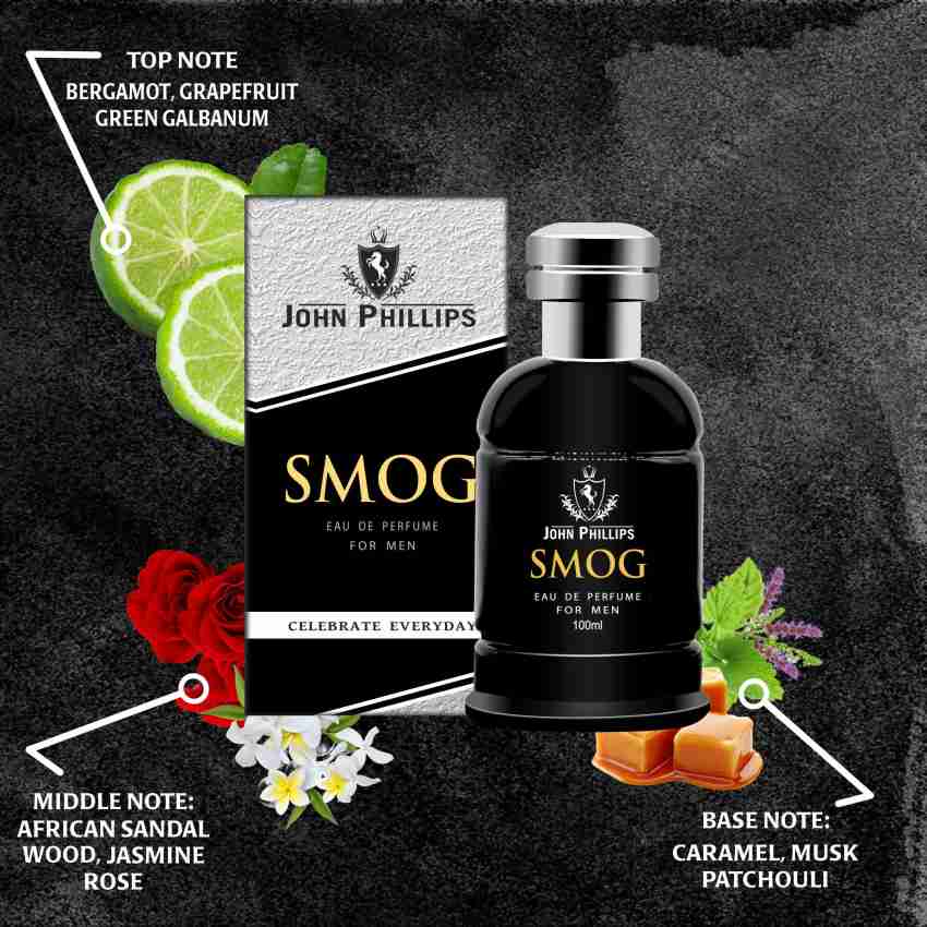 John Phillips Smog Eau De Parfum 100ml 3.4 Fl.oz. & Dark Code Eau De Parfum 60ml 2 Fl.oz. | Combo Of 2 For Unisex