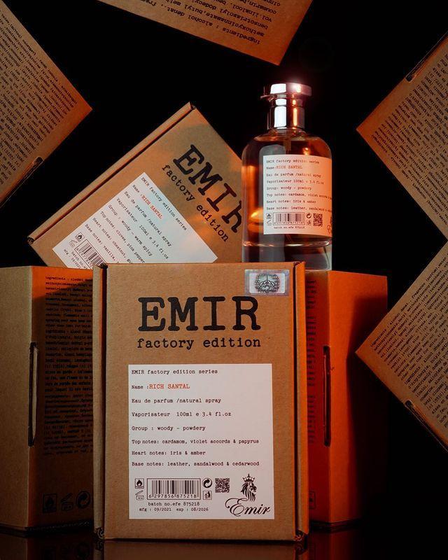 Emir Rich Santal Factory Edition Eau De Parfum 100ml 3.4 Fl.oz. Unisex Fragrance | Long Lasting | Daily Wear