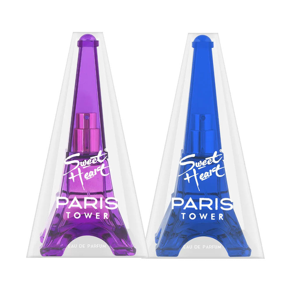 Sweet Heart Purple And Blue Paris Tower Eau De Parfum 2pcs 80ml 2.7 Fl.oz.