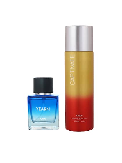 Ajmal Yearn Eau De Parfum 50ml 1.6 Fl.oz.  For Men & Captivate Deodorant 200ml 6.7 Fl.oz. For Unisex  | Combo Of 2