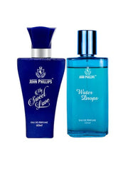 John Phillips My Sweet Love 60ml 2 Fl.oz. & Water Drops Eau De Parfum 125ml 4.2 Fl.oz. | Long Lasting Fragrance For Unisex